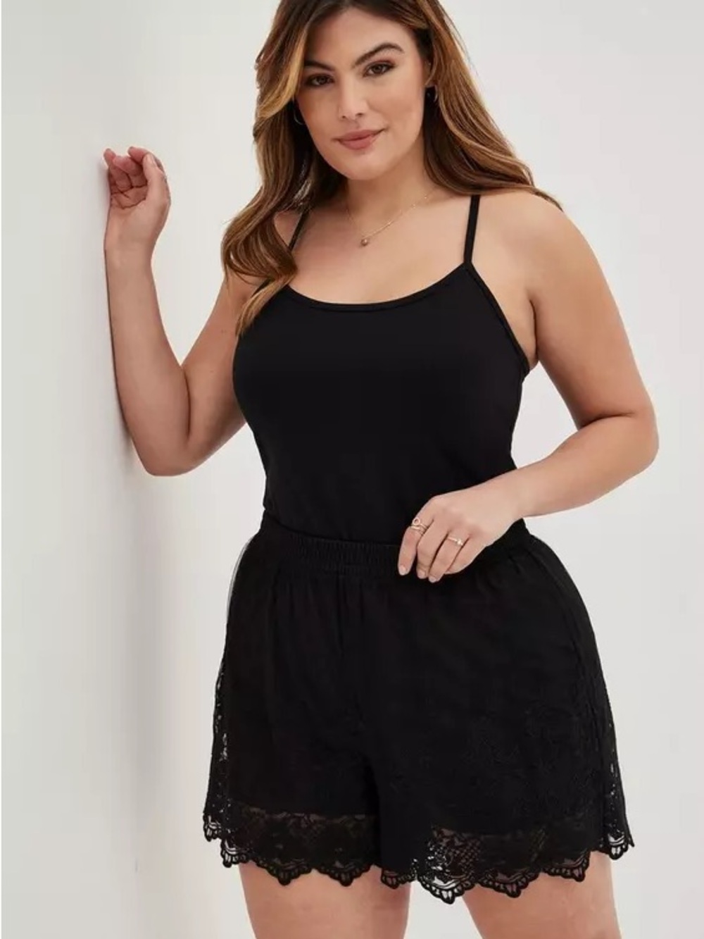 Torrid Black 5” Pull-On Stretch Mesh Mid-Rise Short 2X